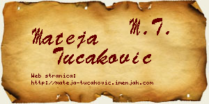Mateja Tucaković vizit kartica
